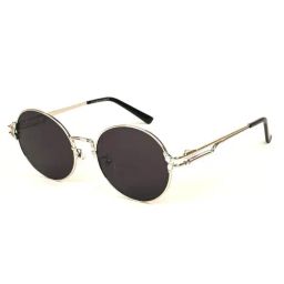 Voyage Black Round UV Protection Unisex Sunglasses-image-75