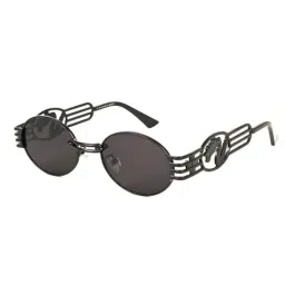 Voyage Black Oval UV Protection Sunglasses for Women-image-85