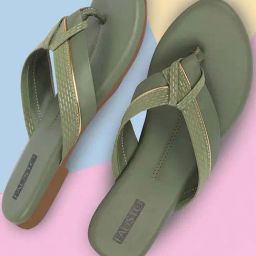 Fausto Women's Green Thong Sandals-image-20