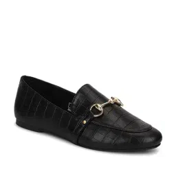 Truffle Collection Women's Black Casual Loafers-37