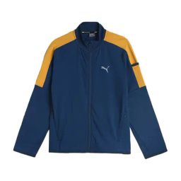 Puma Kids One8 Virat Kohli Intense Blue Color Block Pattern Jacket-image-42