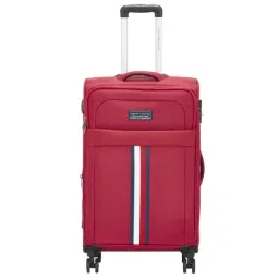 Tommy Hilfiger California Plus Red 8 Wheel Large Soft Cabin Trolley - 46.5 cm-image-48