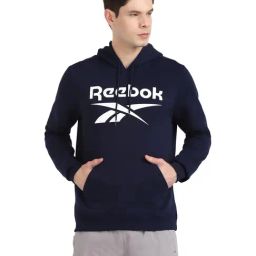 Reebok Blue Full Sleeves Hooded Sweatshirt-image-23