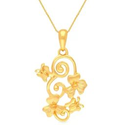 Malabar Gold and Diamonds 22k Gold Floral Pendant without Chain for Women-image-83