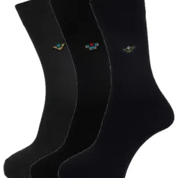 Dollar Multi Cotton Self Pattern Socks - Pack of 3-33