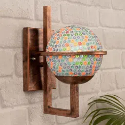 Homesake Vintage Brown & Black Metal Wall Sconce Lamp-picture-7