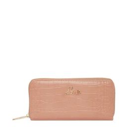 Lavie Pink Textured Zip Around Wallet for Women-picture-29