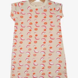 Kiddopanti Kids Beige Printed Dress-picture-12