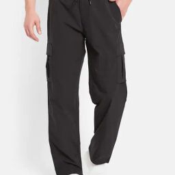 Octave Black Regular Fit Trackpants-picture-4