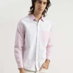 United Colors Of Benetton Pink Cotton Regular Fit Striped Shirt-picture-17