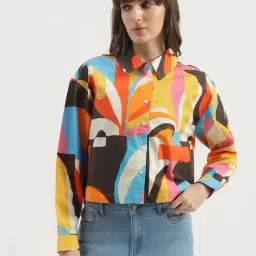 United Colors Of Benetton Multicoloured Cotton Regular Fit Abstract Shirt-picture-28