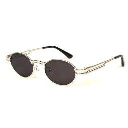 Voyage Black Oval UV Protection Unisex Sunglasses-image-86