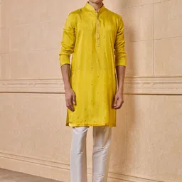 Tasva Men Embroidered Regular Kurta with Trousers-picture-19
