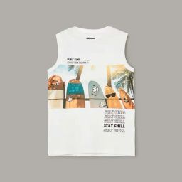 Fame Forever by Lifestyle Kids White Cotton Printed T-Shirt-image-19