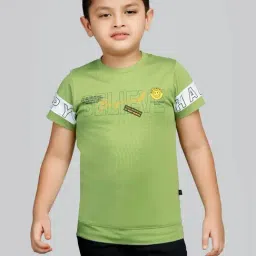 3PIN Boys Green Cotton Printed T-Shirts-image-92