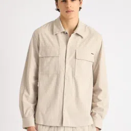 Antony Morato Beige Straight Fit Shirt-image-82