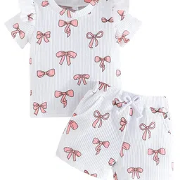 StyleCast x Revolte Girls Printed Round Neck Short Sleeves T-shirt With Shorts-picture-42
