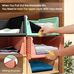 RUBOXA Cream-Coloured Set of 6 Regular Multi-Utility Organisers image 2