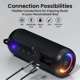 Portronics Breeze 5, 25W Portable Wireless Bluetooth Speaker with in Built 6H playtime (Black) image 4