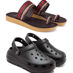 BERSACHE Women Pack Of 2 Ultra Soft Flats & Clogs-image-96