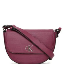 CALVIN KLEIN Amaranth Textured Cross Body Bag-47