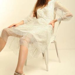 Vero Moda White & Black Printed Midi Dress-image-35