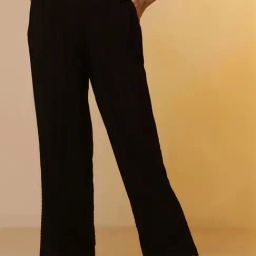 Aurelia Black Embroidered Palazzos-image-57