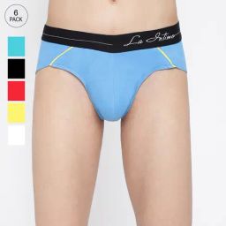 La Intimo Multicolored Comfort Fit Briefs - Pack Of 6-picture-6