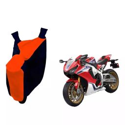 Auto Pearl Waterproof Two Wheeler Cover For Honda CBR1000RR Fireblade (Orange & Blue)-image-79