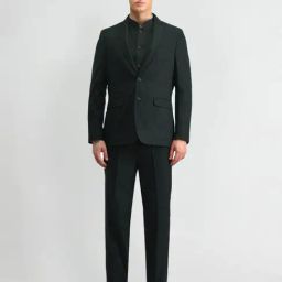 Arrow Green Regular Fit Two Piece Suit-image-55