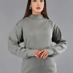 TYSORT Women Striped Woollen Pullover-image-6