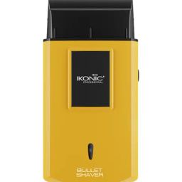 Ikonic Professional Thin, Cordless, Rechargeable Men's Bullet Electric Shaver - Yellow-2