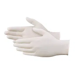 Hullaards Diposable Latex Gloves White Size L (Pack of 100 Pcs)-image-23