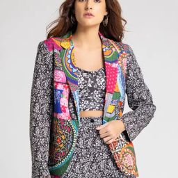 SHAYE Multicolor Floral Print Blazer-picture-19
