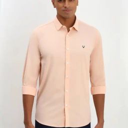 Allen Solly Peach Slim Fit Shirt-picture-40