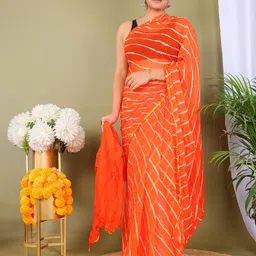 PK HUB Leheriya Art Silk Leheriya Saree-picture-52