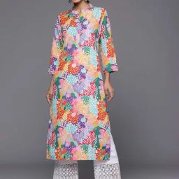 Varanga Multicolored Floral Print Straight Kurta-98