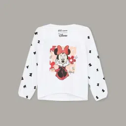 Fame Forever by Lifestyle Kids White & Pink Cotton Printed Full Sleeves T-Shirt-picture-42