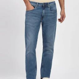 Peter England Blue Cotton Regular Fit Jeans-picture-23