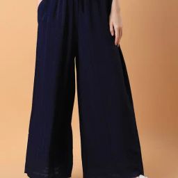 showoffff SHOWOFF Navy Relaxed Fit Mid Rise Trousers-picture-2