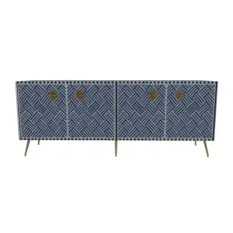 Casagold Indigo Inlay Media Console - Chevron-image-90