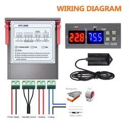 generic Real Instruments W3028 / STC 3028 Digital Temperature Humidity Controller Incubator Dehumidifier image 3