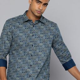 Flying Machine Slim Fit Ethnic Motifs Printed Pure Cotton Casual Shirt-picture-8