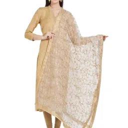 Dupatta Bazaar White & Gold Dupatta-99