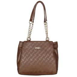 Esbeda Coffee Brown Textured Medium Shoulder Handbag-image-19
