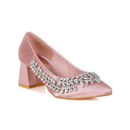 London Rag Textured Block Pumps-81