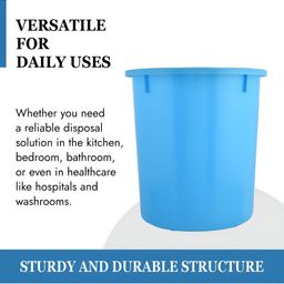 Kuber Industries Pink & Blue 3 Pieces Open Garbage Dustbins 5L image 2