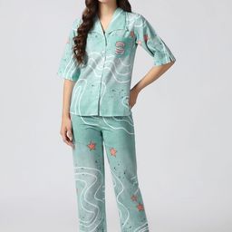 House of Comfort Women Printed Night suit-image-62