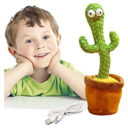 NEGOCIO Singing Talking Recording Dancing Cactus Toy - Green Brown-picture-13