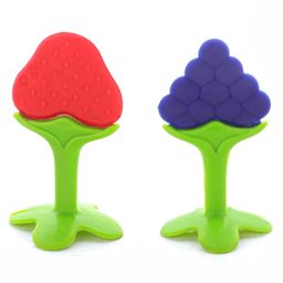 Aditi Toys Baby Silicone Teether, Fruit Teether For Toddlers,100% Food Grade Silicone Teether, Non-Toxic & Latex Free Suitable For Kids Above 6 Months, Bis Approved. (Red & Blue)-28